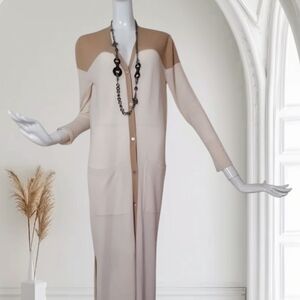 Zara Women's Cardigan - Beige and Cream